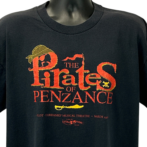 Vintage 90s The Pirates of Penzance T Shirt Fairbanks Musical Theatre XL X-Large - Picture 1 of 7